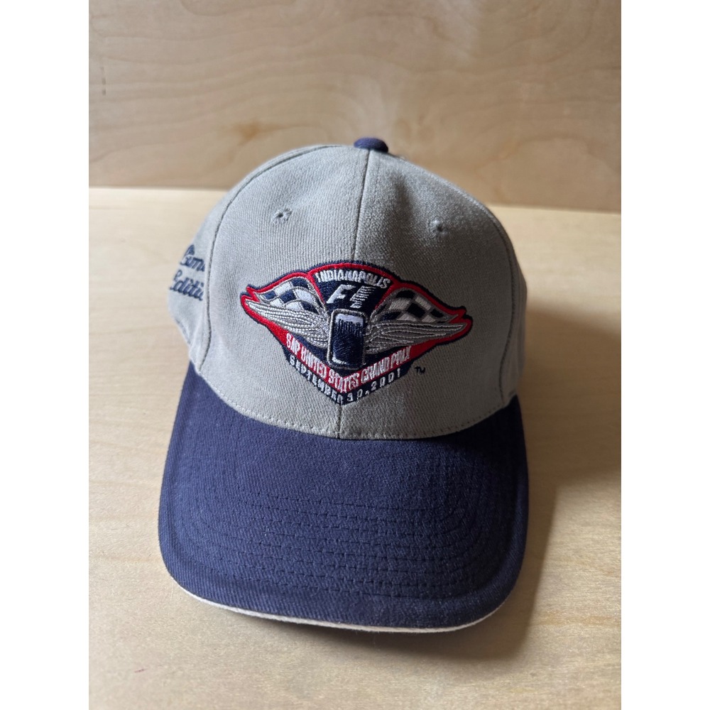 Vintage 2001 Indianapolis F1 SAP United States Grand Prix Hat Grey Navy Blue OC